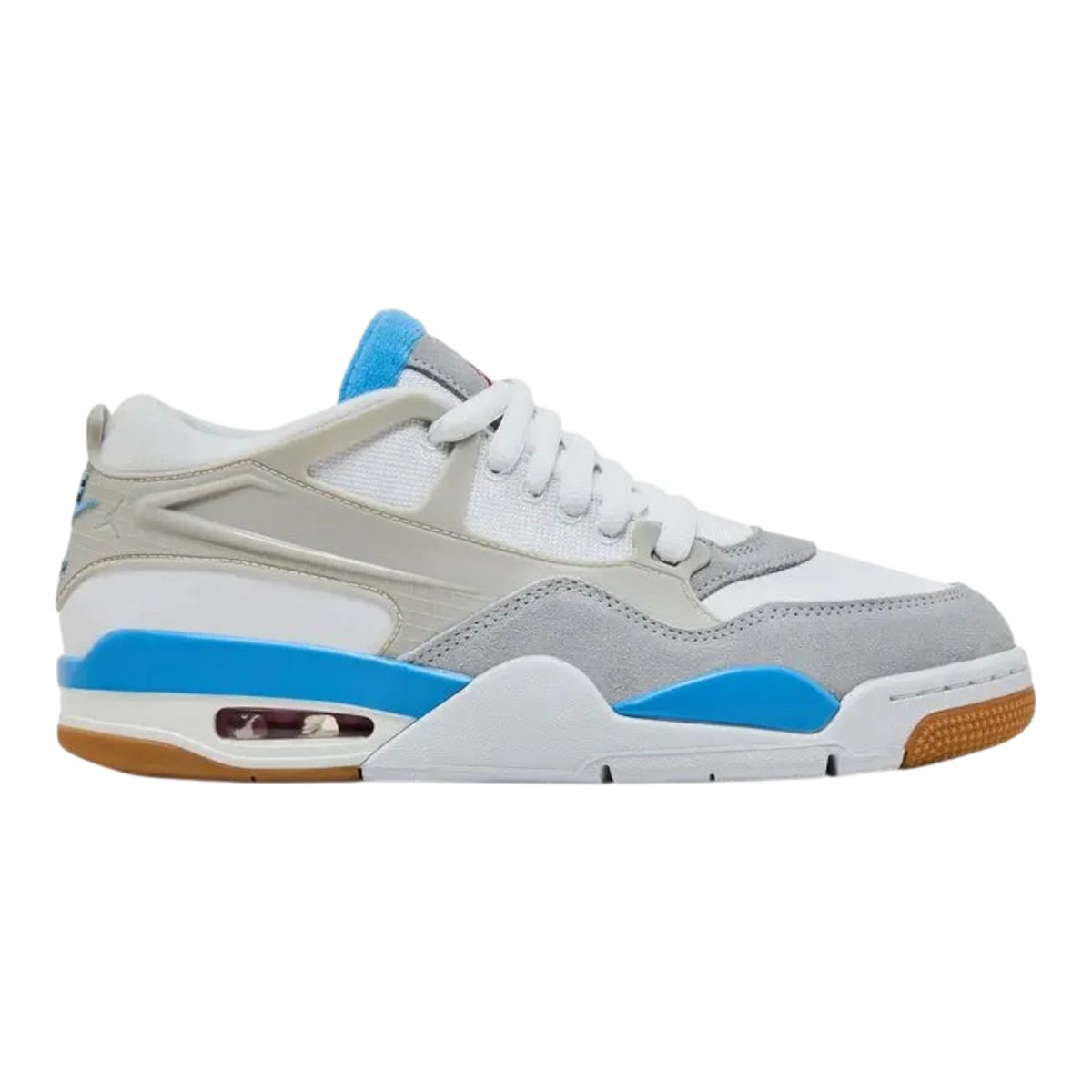 Air Jordan 4 RM Men's Sneakers — White/University Blue Mid-Top