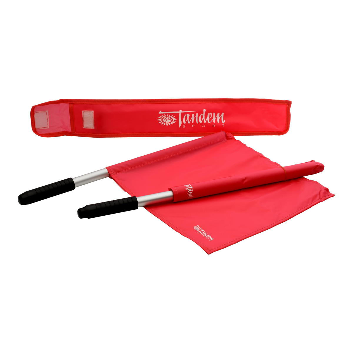 Tandem Sport Deluxe Linesman Flags, Red, Set of 2 - Front View