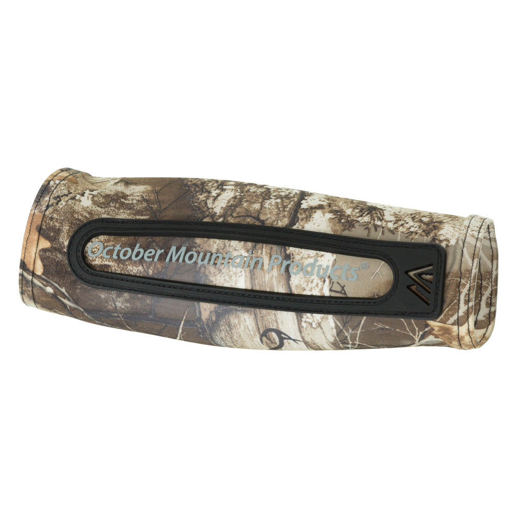 October Mountain Compression Arm Guard in Realtree Edge Camo Large - Front View