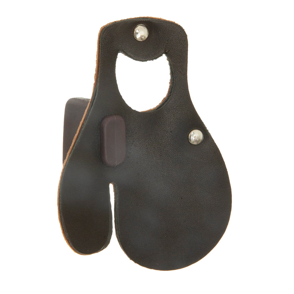 October Mountain Leather Tab in Black Small LH - Front View