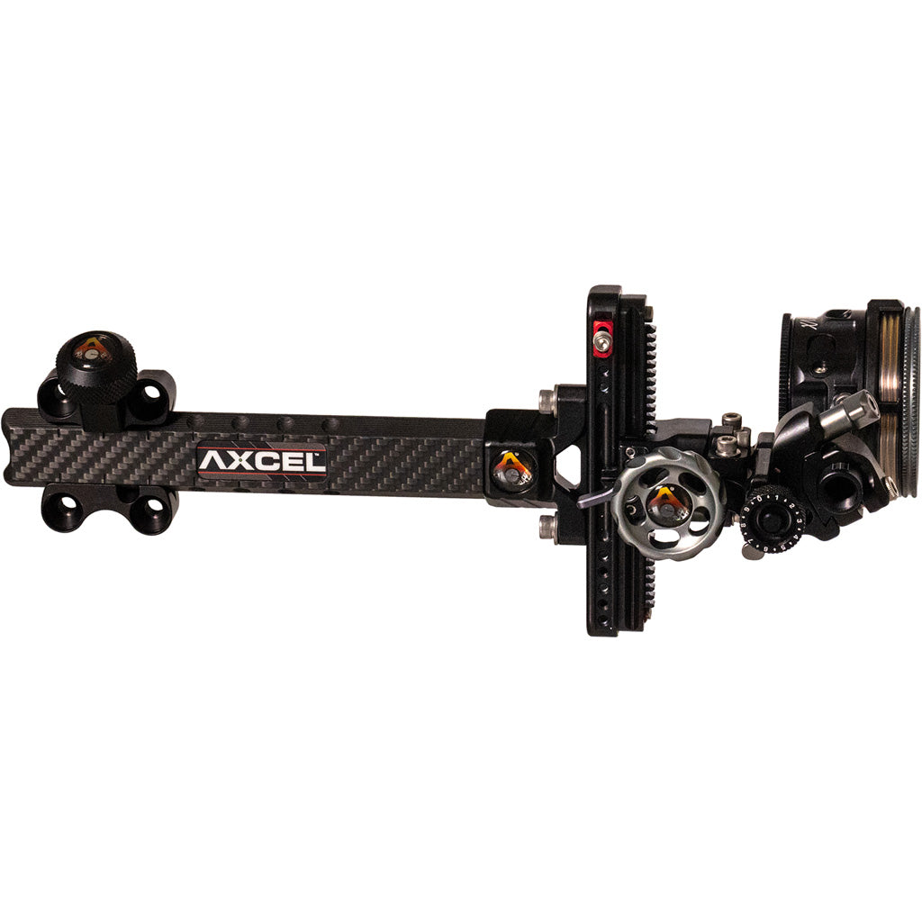 Axcel LANDSLYDE Plus Carbon Pro Slider Sight in AVX-41 Scope Ranger DBL Pin.010 Black - Front View