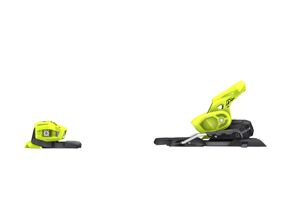 Tyrolia Attack 17 GW Ski Bindings, Flash Yellow, Without Brake in Flash Yellow - left side view