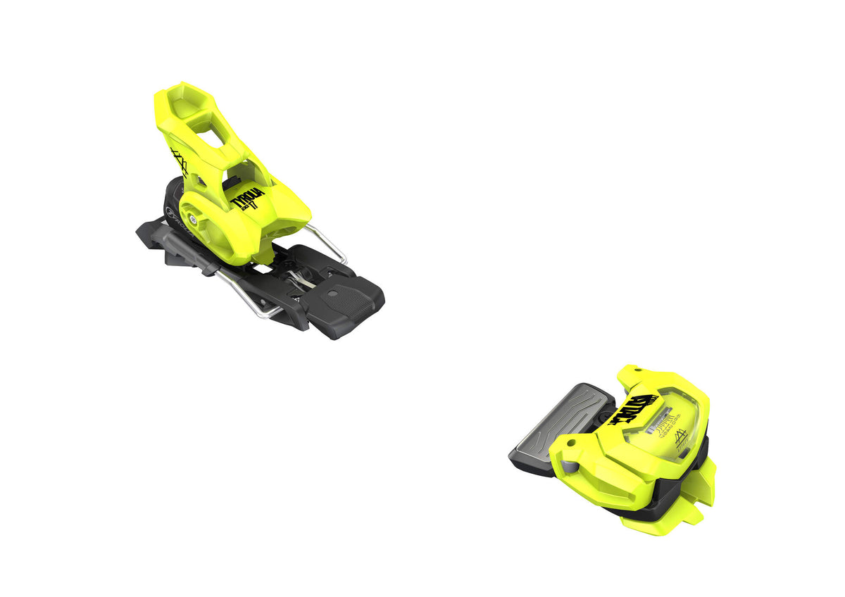 Tyrolia Attack 17 GW Ski Bindings, Flash Yellow, Without Brake in Flash Yellow - rear angle view