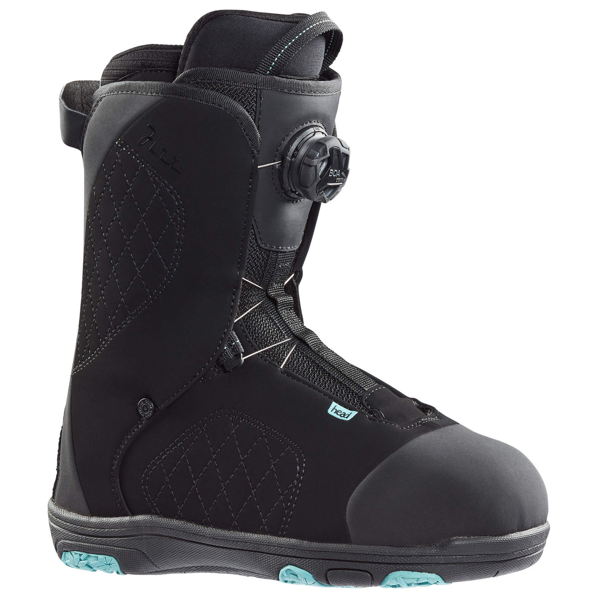HEAD JINX LYT BOA Coiler Womens Snowboard Boots, Black, Size 22.5 in Black - side view