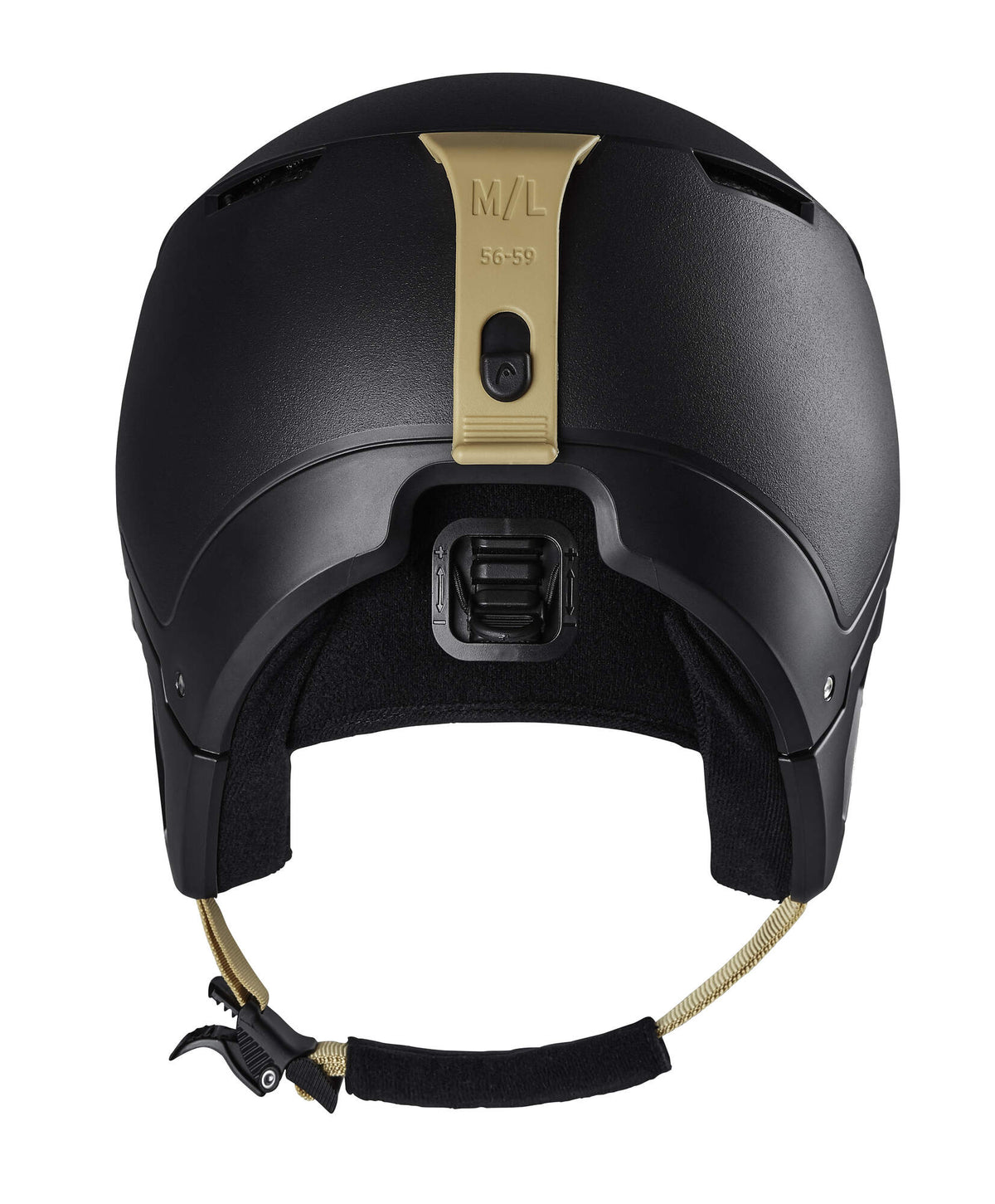 HEAD CHARTER SR Ski Helmet, Black in Black - back view