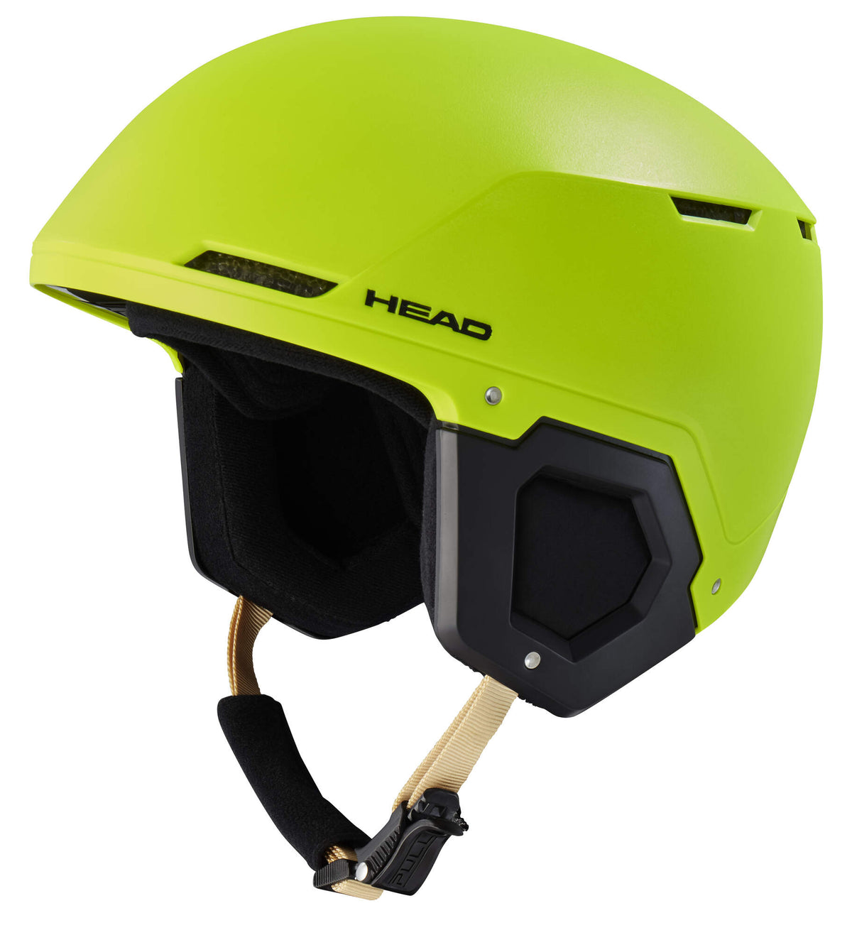 HEAD CHARTER JR Kids Ski Helmet, Lime in Green - front angle view