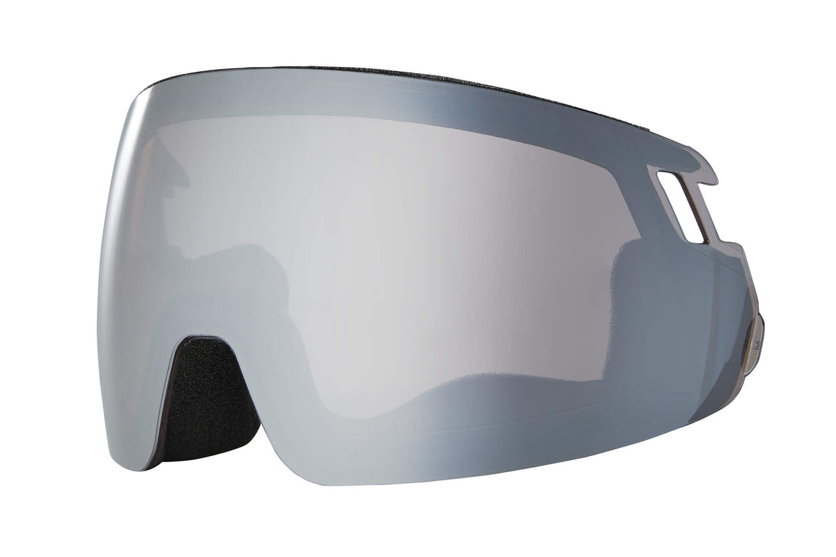 HEAD Radar and Rachel Replacement Visor Lens, 5K Chrome - front view