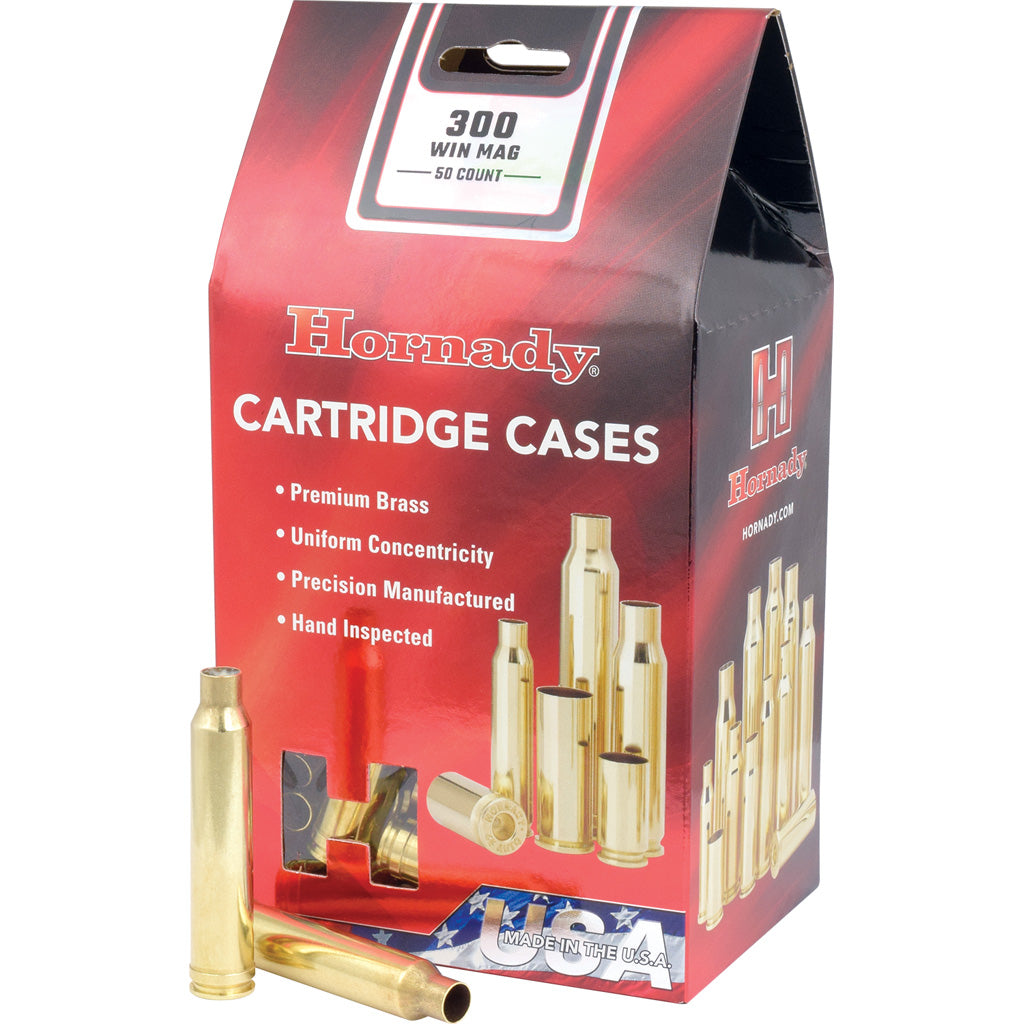 Hornady Rifle Cartridge Cases in 300 Win. Mag. Unprimed 50 pk. - Front View
