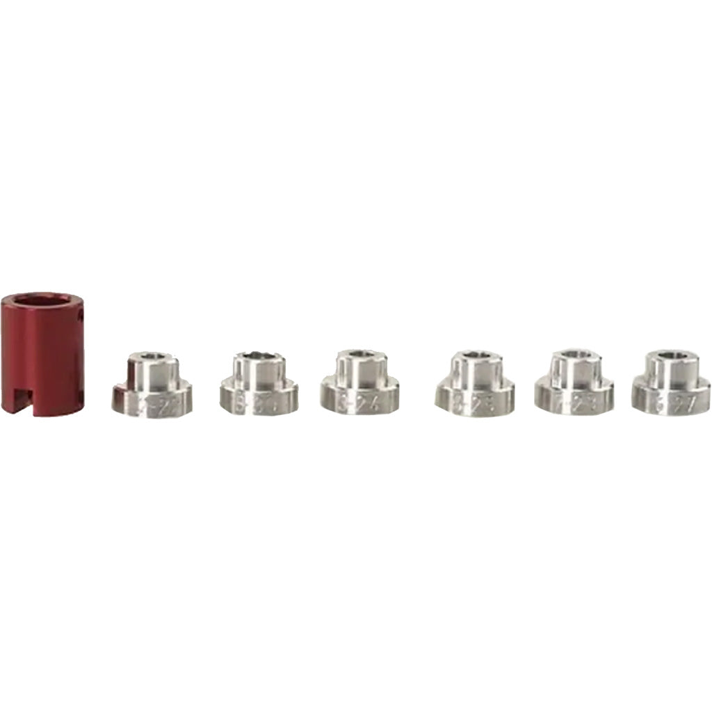 Hornady Lock-N-Load Bullet Comparator Body in Grey/Red - Front View