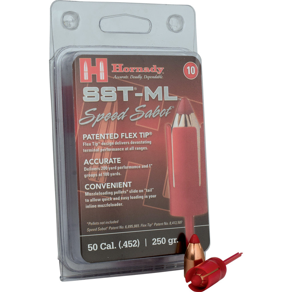 Hornady Muzzleloading Sabots with Bullets in 50 Cal. Lock-N-Load 250 gr. SST Speed Sabot 10 rd. - Front View