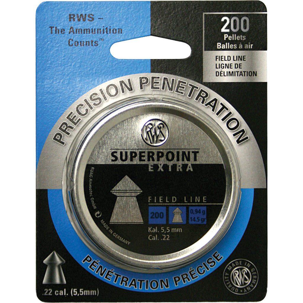 RWS Superpoint Extra Field Line .22 Pellet - Front View