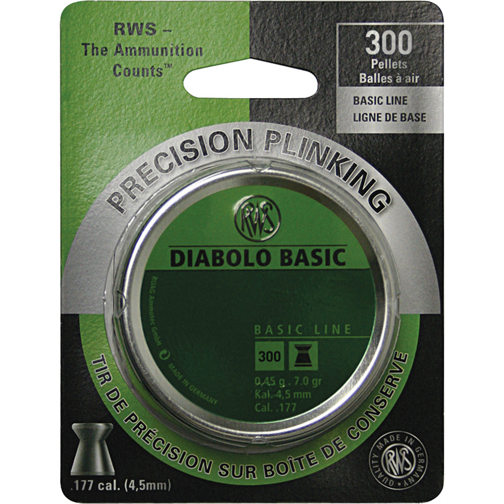 RWS Diabolo Basic Line .177 Pellets - Front View