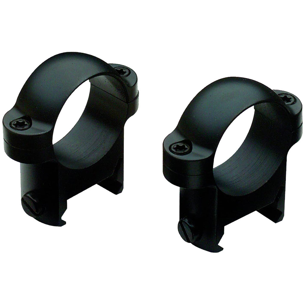 Burris Zee Rings in 30mm High Matte Black Weaver Style - Front View
