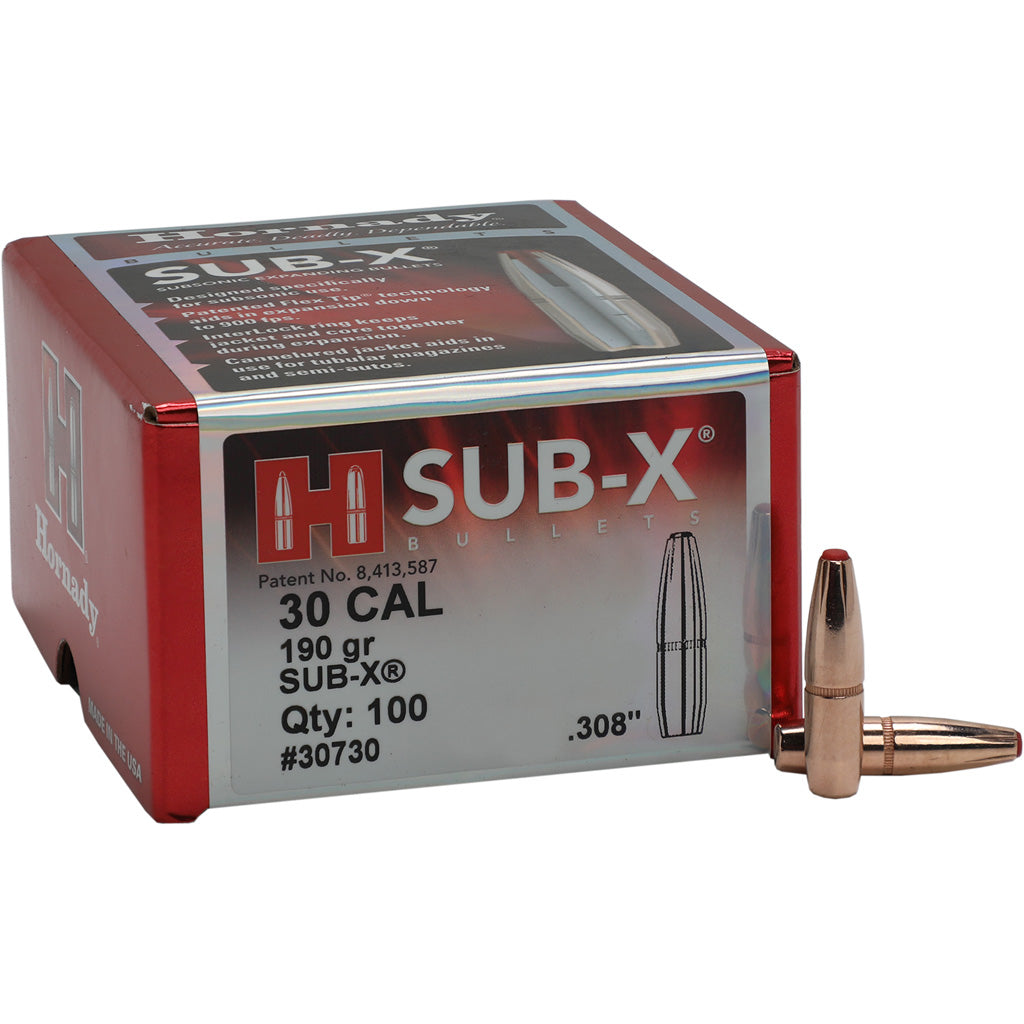 Hornady Sub-X Bullets - Front View