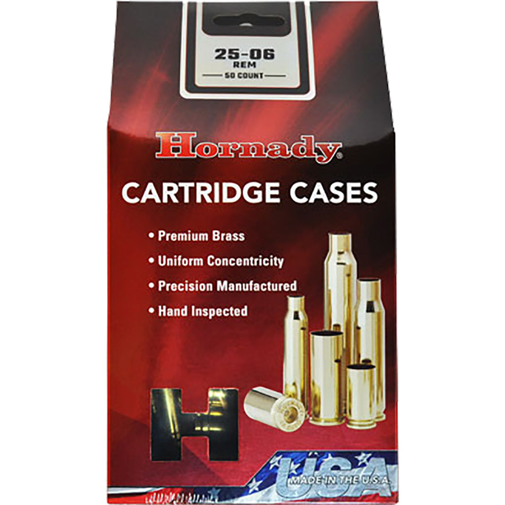 Hornady Rifle Cartridge Cases in 25-06 Rem. Unprimed 50 pk. - Front View