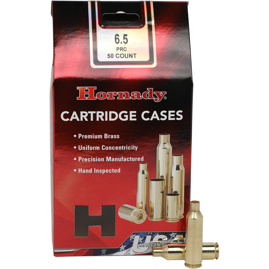Hornady Rifle Cartridge Cases in 6.5 PRC Unprimed 50 pk. - Front View