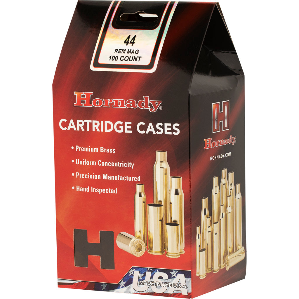 Hornady Pistol Cartridge Cases in 44 Rem. Mag. Unprimed 100 pk. - Front View