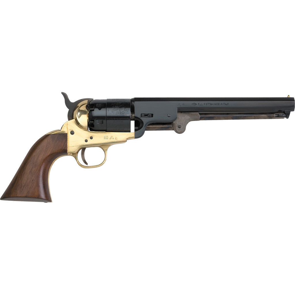 Pietta 1851 Navy Revolver in Brass/Wood - Front View