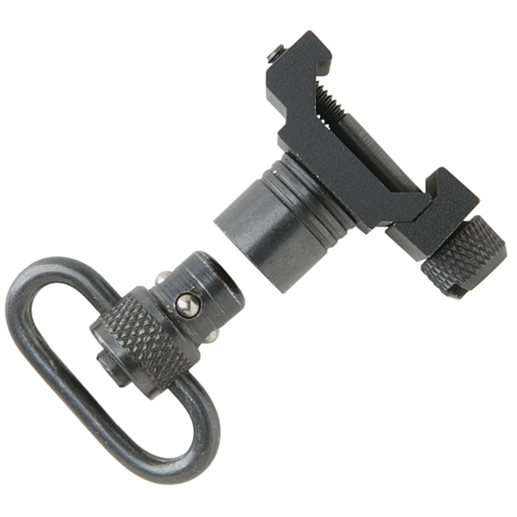 Uncle Mike's QD Swivels in Picatinny Swivel Attachment Black - Front View