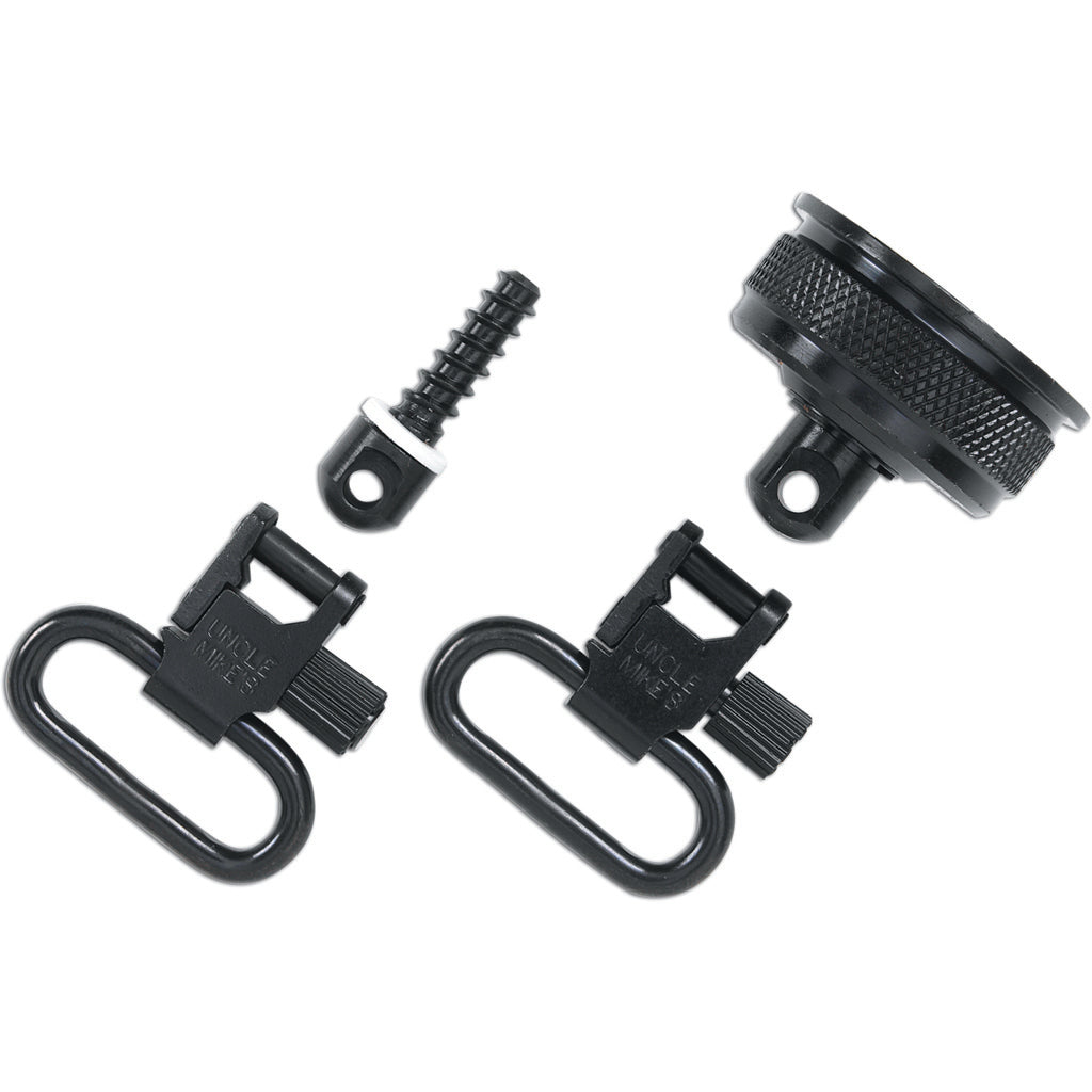 Uncle Mike's QD Swivels in Remington 870 12 ga. 1 in. Cap Blued - Front View