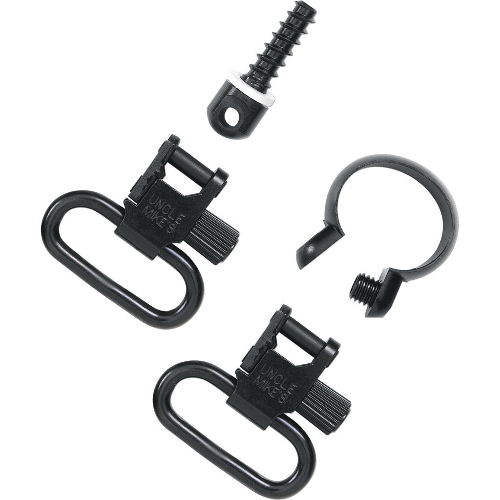 Uncle Mike's QD Swivels in Remington 760 Barrel Band 1 in. Blued - Front View
