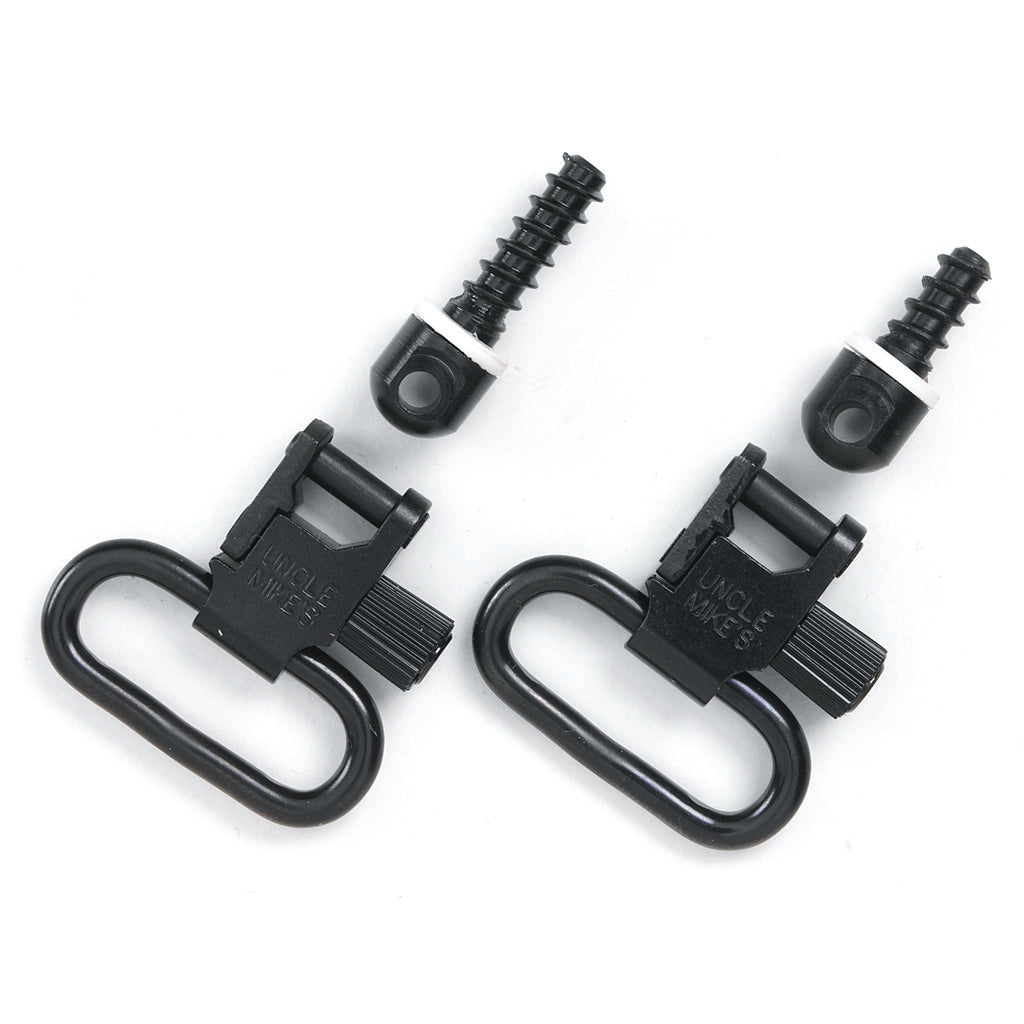 Uncle Mike's QD Swivels in 115 RGS 1.25 in. Wood Screw Type Blued - Front View