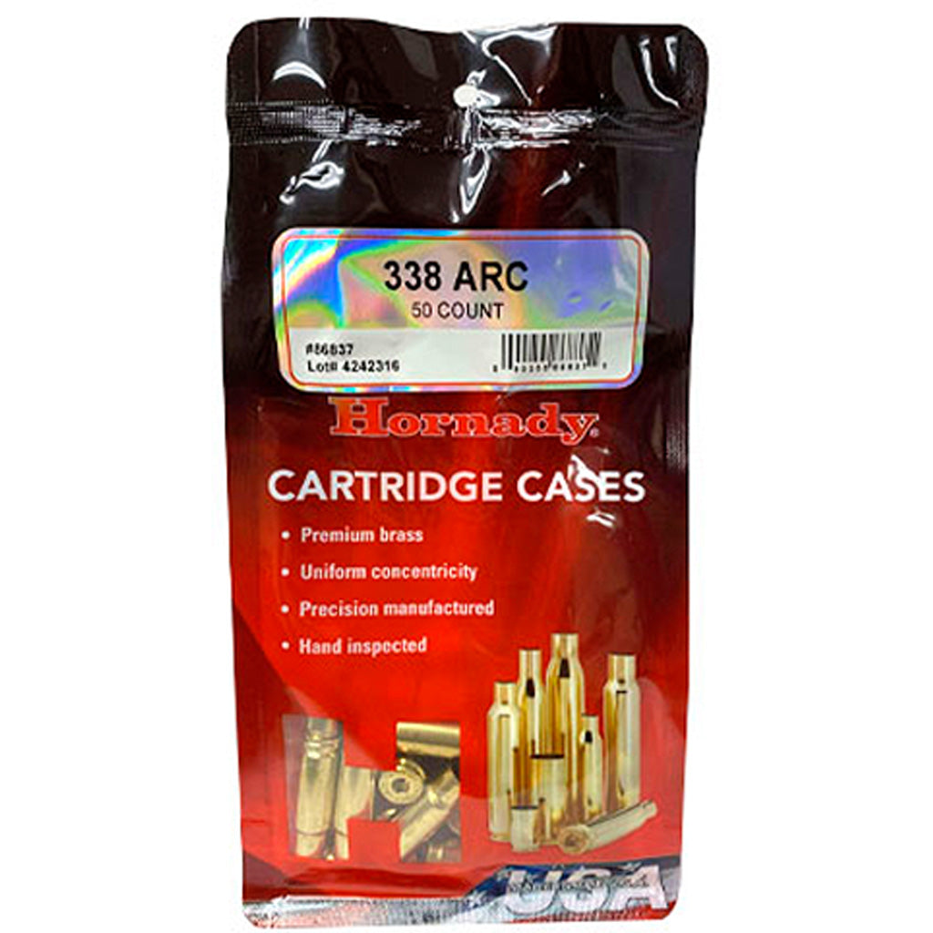 Hornady Rifle Cartridge Cases in 338 ARC - Front View
