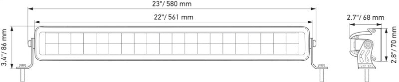 Hella Universal Black Magic 21in Double Light Bar - Driving Beam - View 8