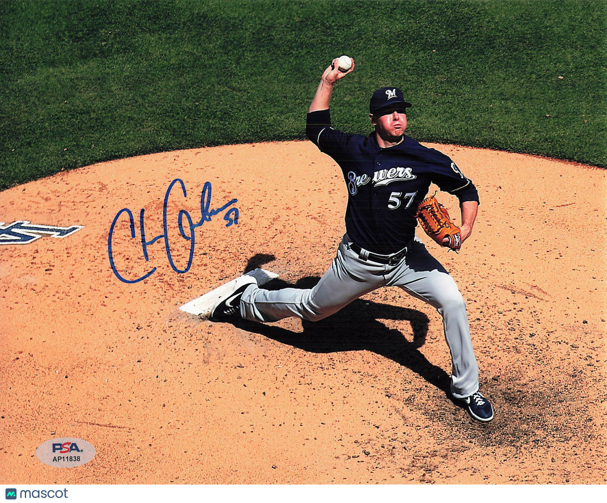 Chase Anderson Signed 8x10 Photo PSA Milwaukee Brewers