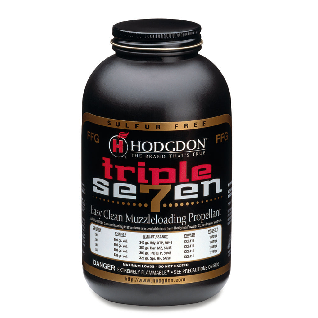 Hodgdon Triple Seven Powder in FFFG 1 lb. HAZMAT - Front View