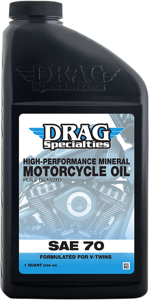 Drag Specialties SAE 70 Engine Oil – 1 Qt | Pre-Evolution V-Twin | MPN 198924