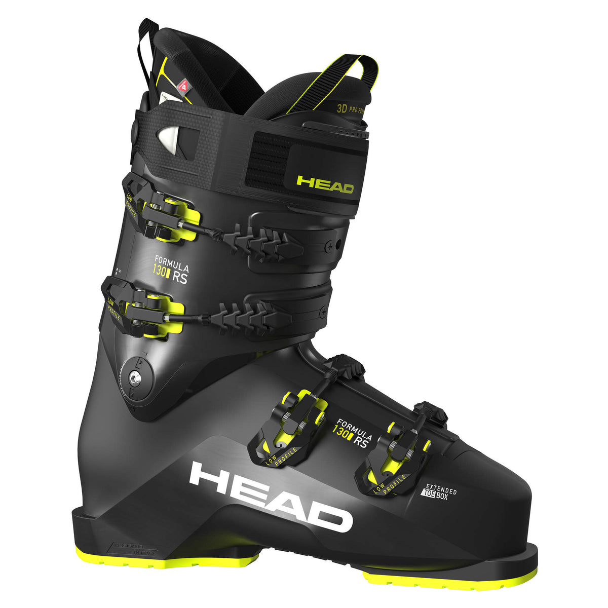 HEAD FORMULA RS 130 Ski Boots, Black/Yellow in Black - side view