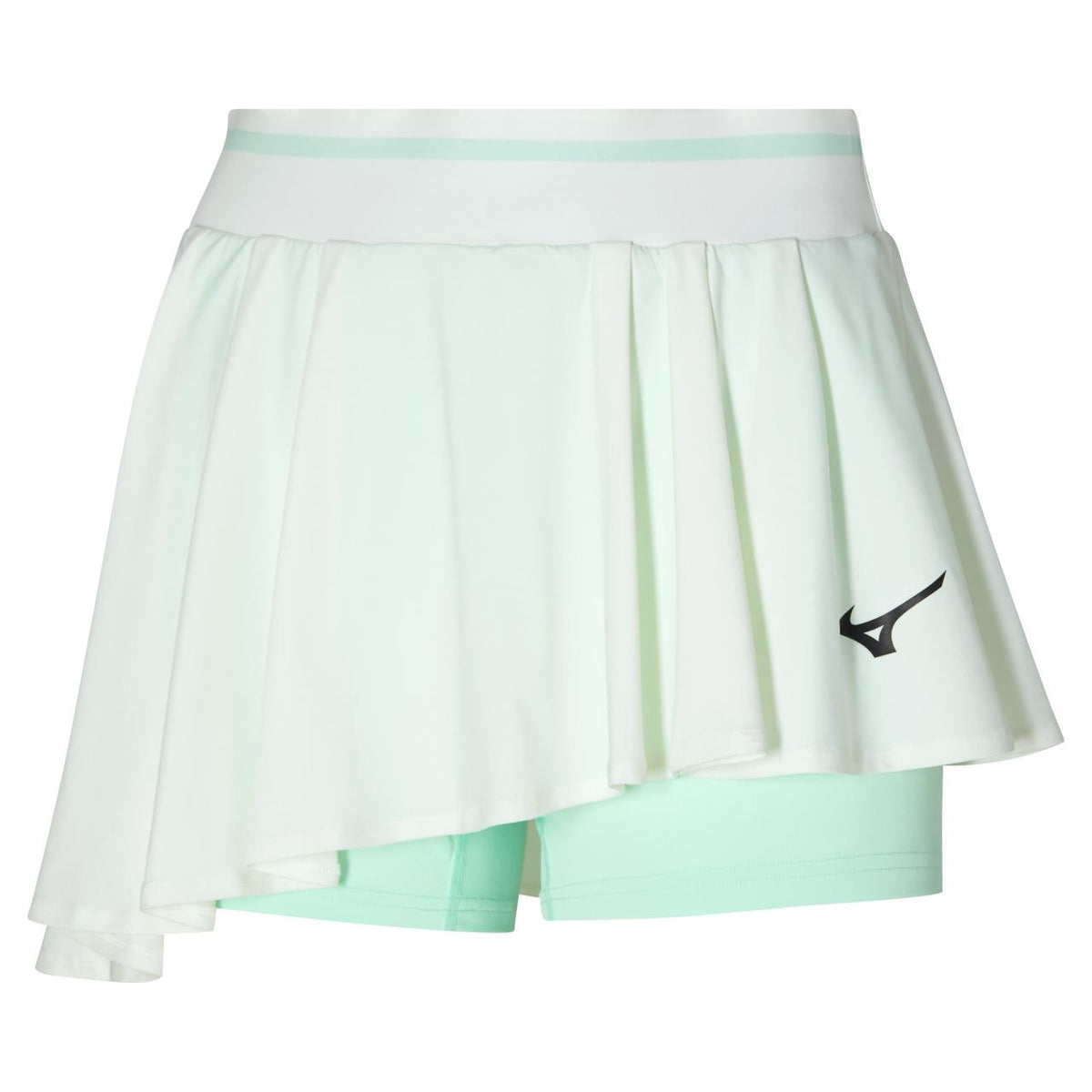 Mizuno Women's Printed Flying Tennis Skirt in White-Bay - product image