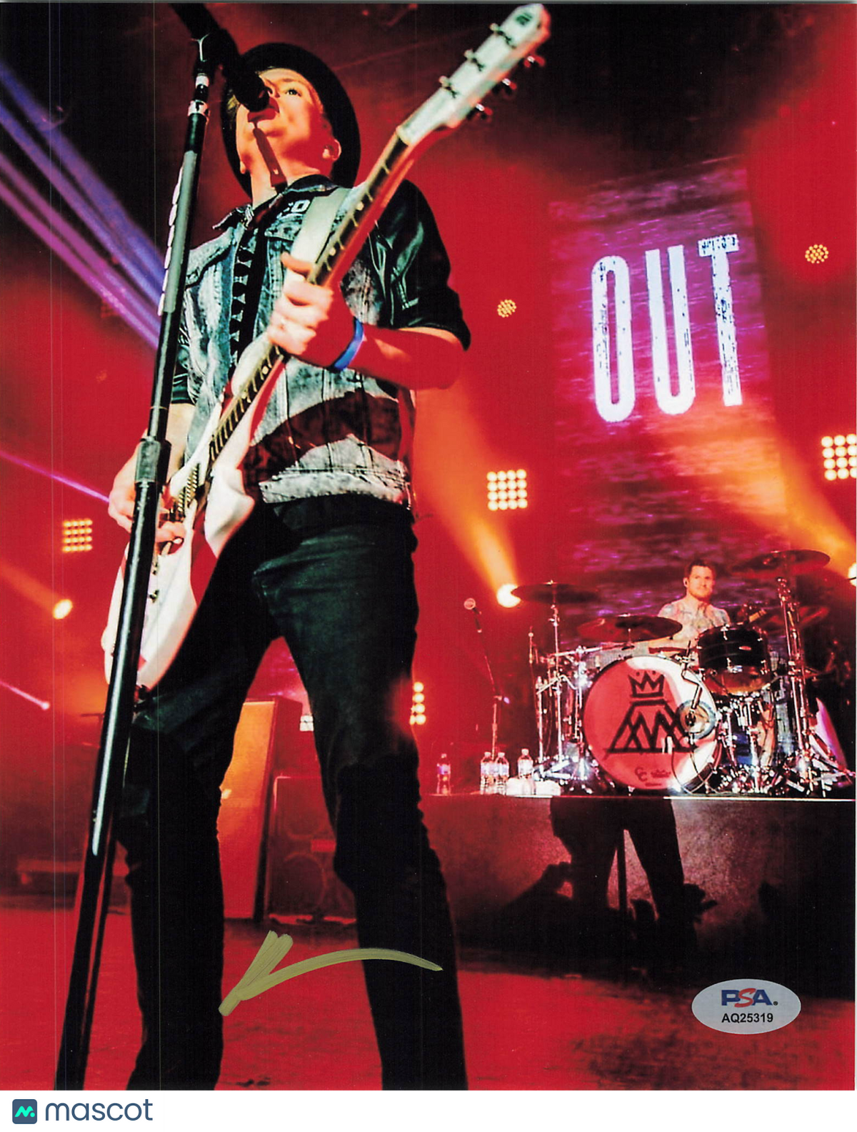Patrick Stump 8x10 Photo PSA Autographed