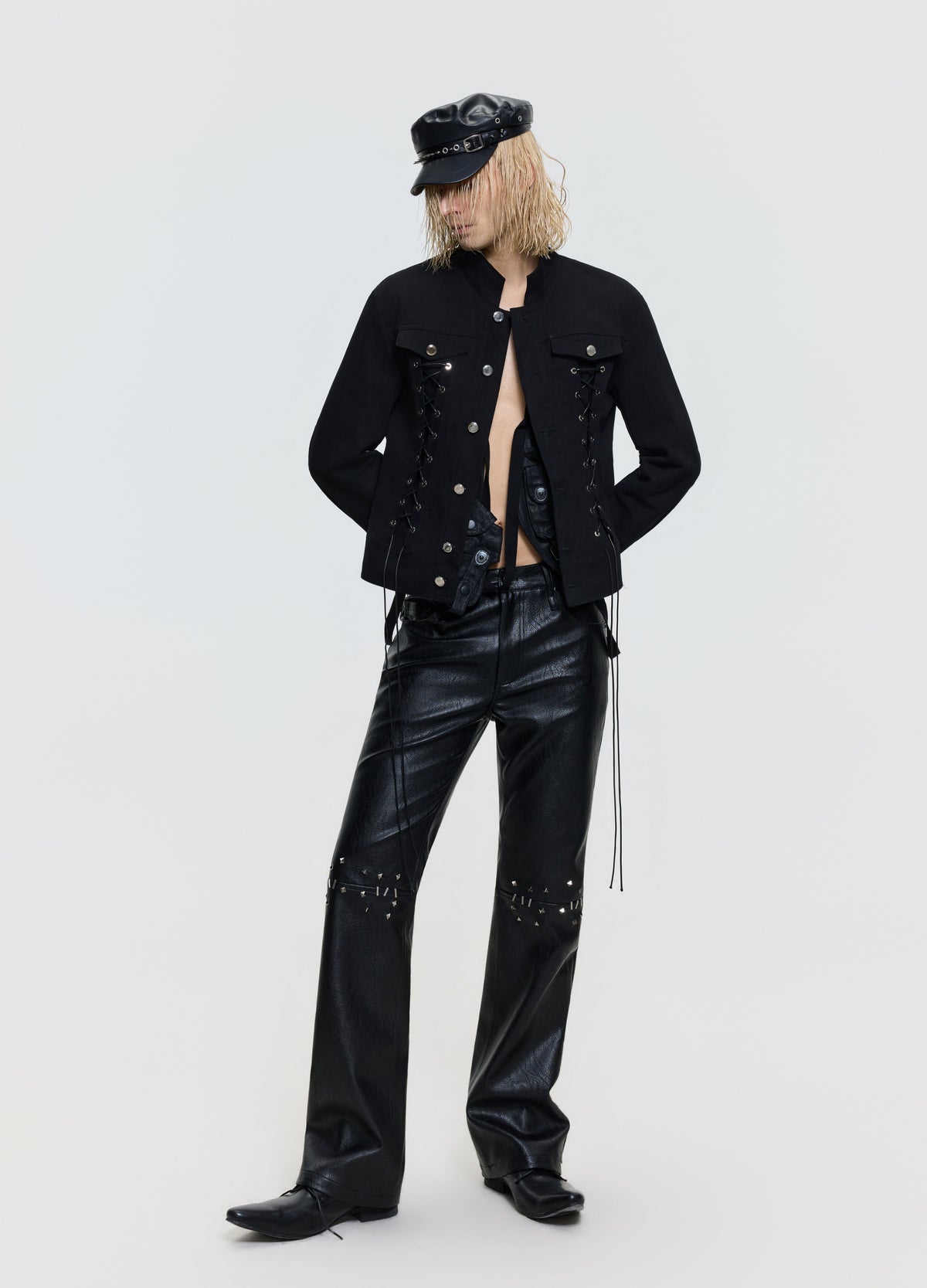 26FW CORSET STAND-COLLAR JACKET