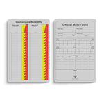 Soccer Referee Game Cards Pro | 50 Pack | Double Sided Thick Print Match Data Record Set