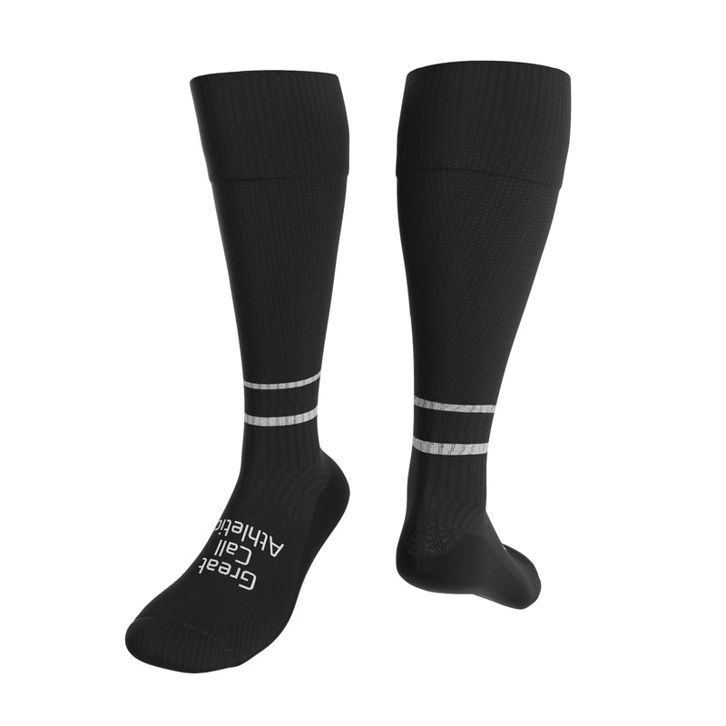 Pro Soccer Referee Socks | 3 Pairs | 2 White Stripe