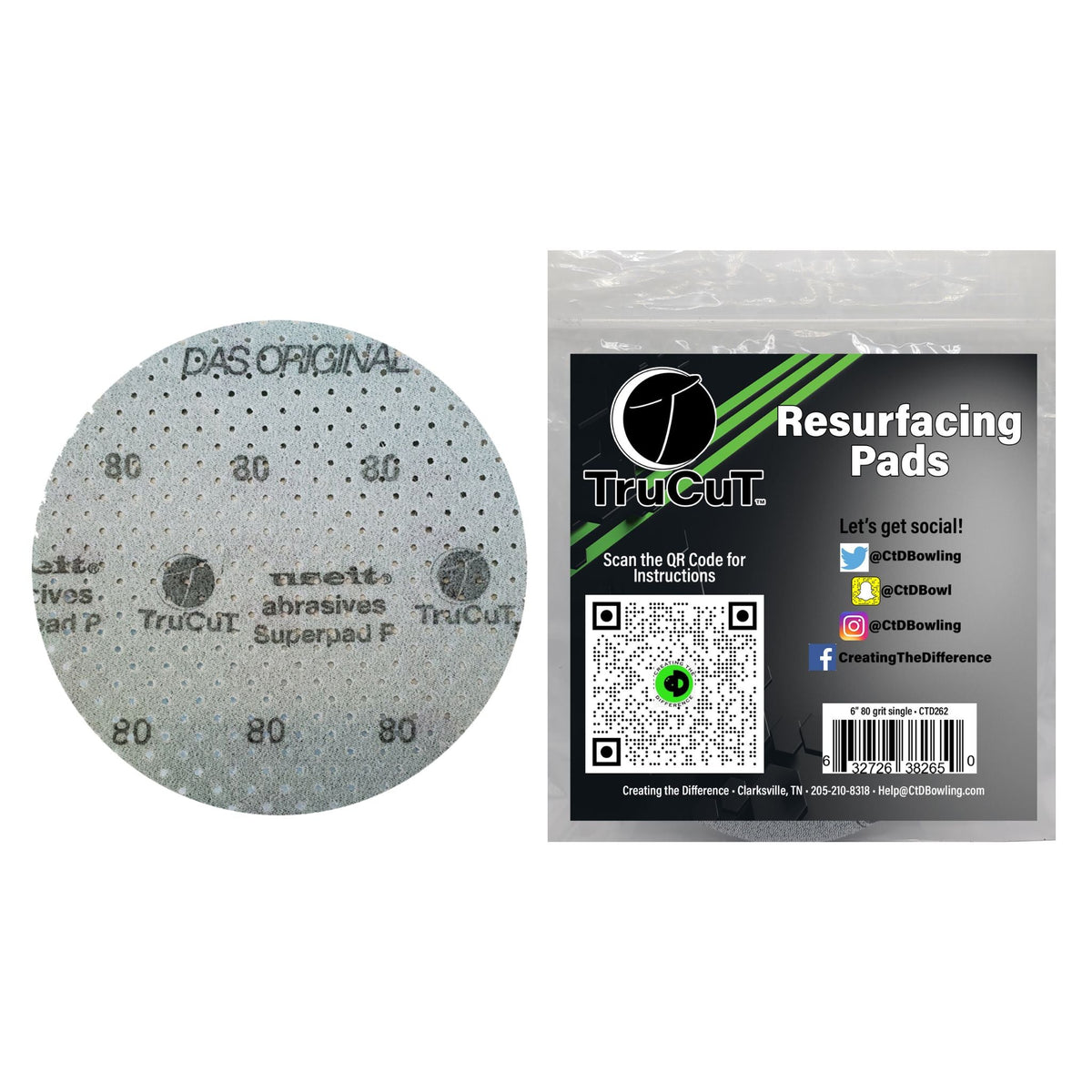 Creating the Difference TruCut 80 grit 6 inch sanding pad