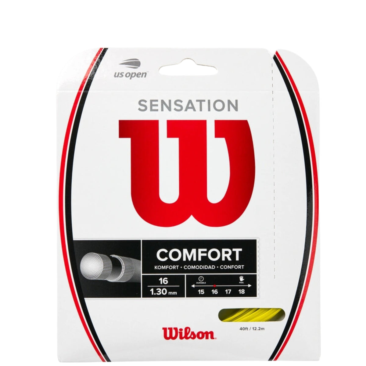 Wilson Sensation Yellow 16 Tennis String - Set