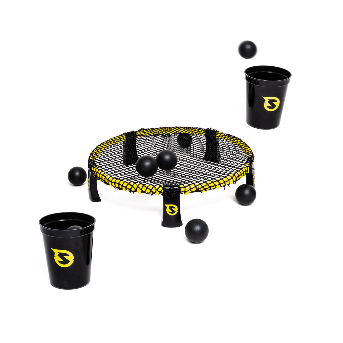Spikeball Spikepong tabletop game set with net, balls, and cups - main view