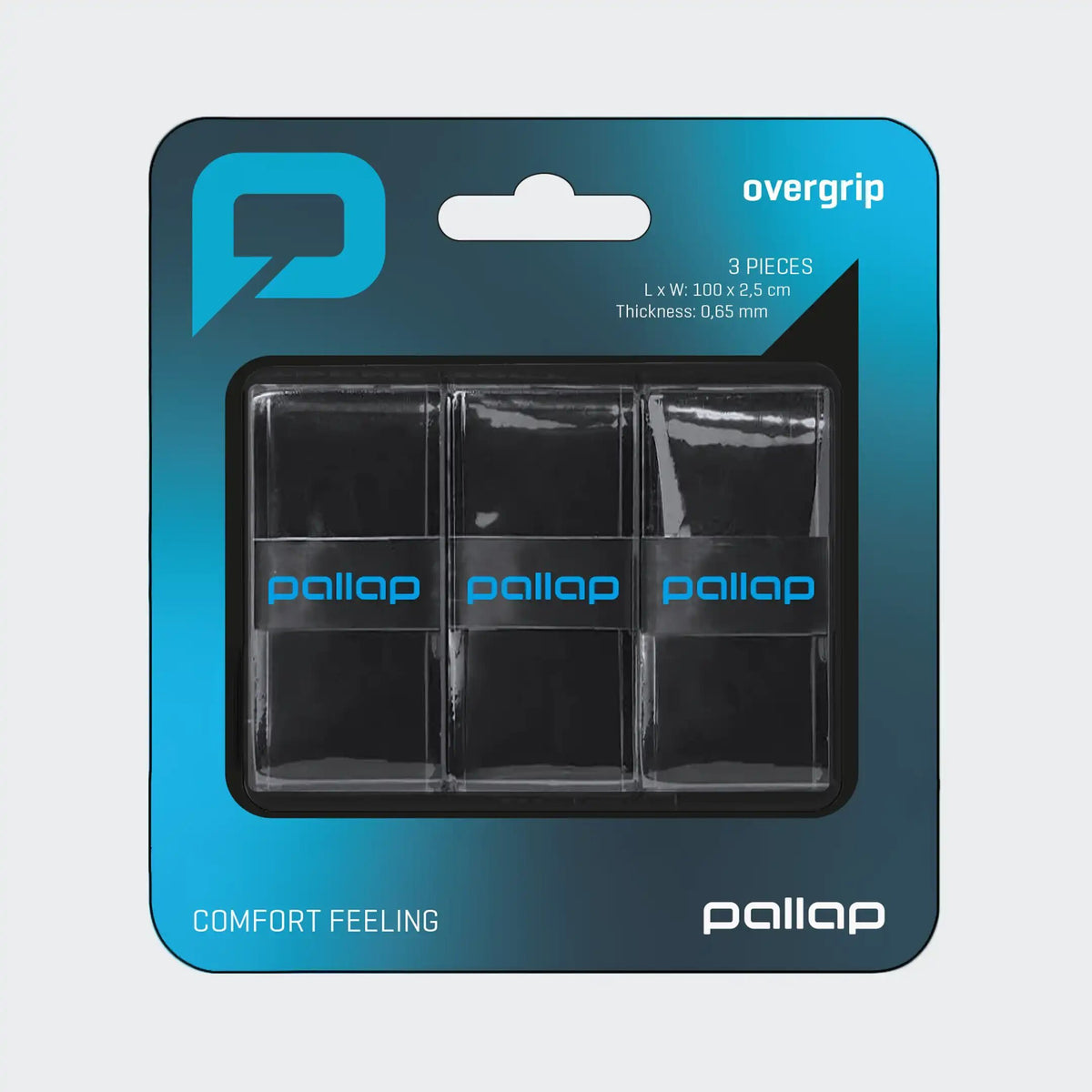 Pallap Padel Overgrip 3 Pack in Black - view 1