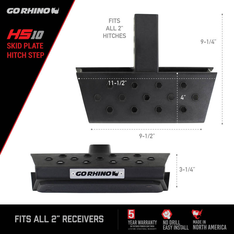 Go Rhino HS-10 Hitch Skid Step - View 5