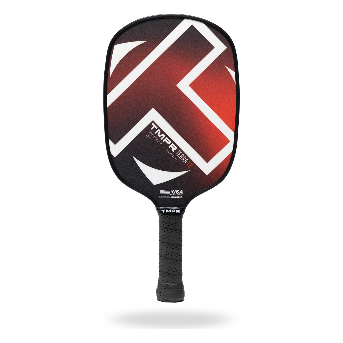TMPR Terra LX Pickleball Paddle in Fire Black Trim - Front View