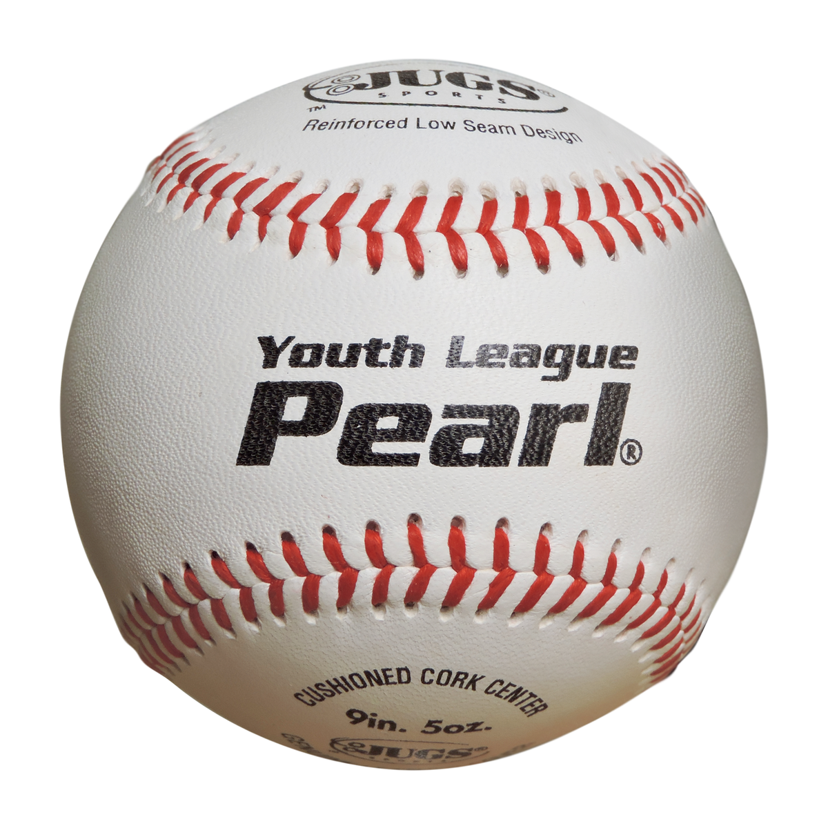 JUGS Youth League Pearl Leather Baseballs - Front View
