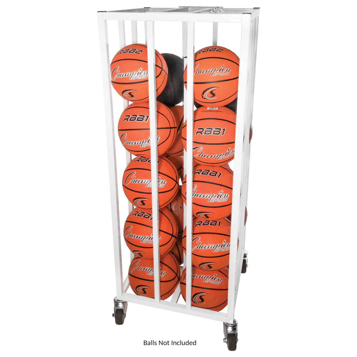 Champion Sports Deluxe Vertical Ball Cage, 20 Basketballs - Alternate View 1