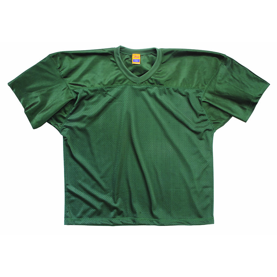 Martin Sports Football Jersey, Tricot Mesh with Dazzle Cowl in Dark Green Adult 2XL - Front View