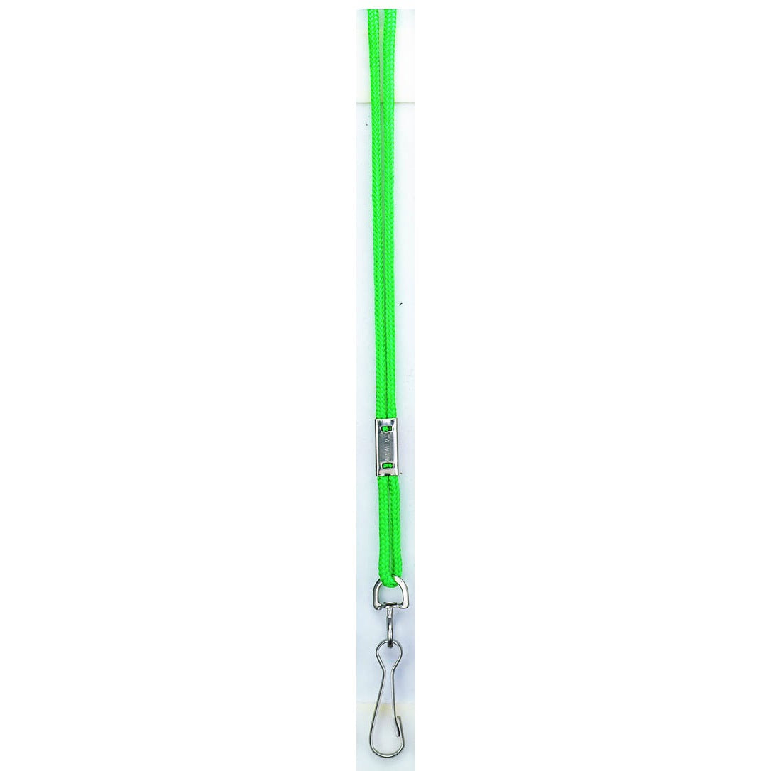 Martin Sports Woven Rayon Lanyards with Large Snap, Dozen in Green - Front View