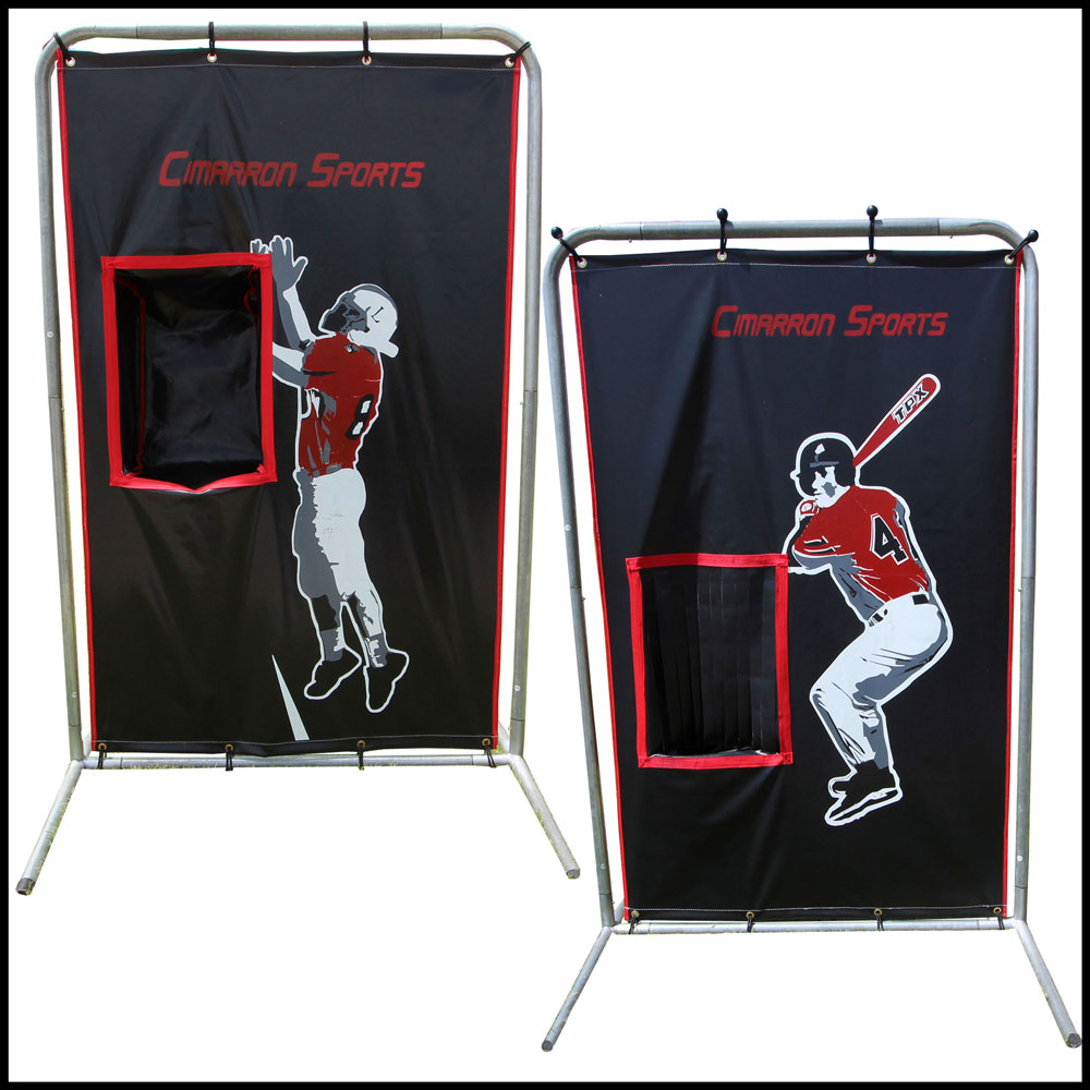 Cimarron 2-Sport Catcher Vinyl Backstop with Frame - Front View