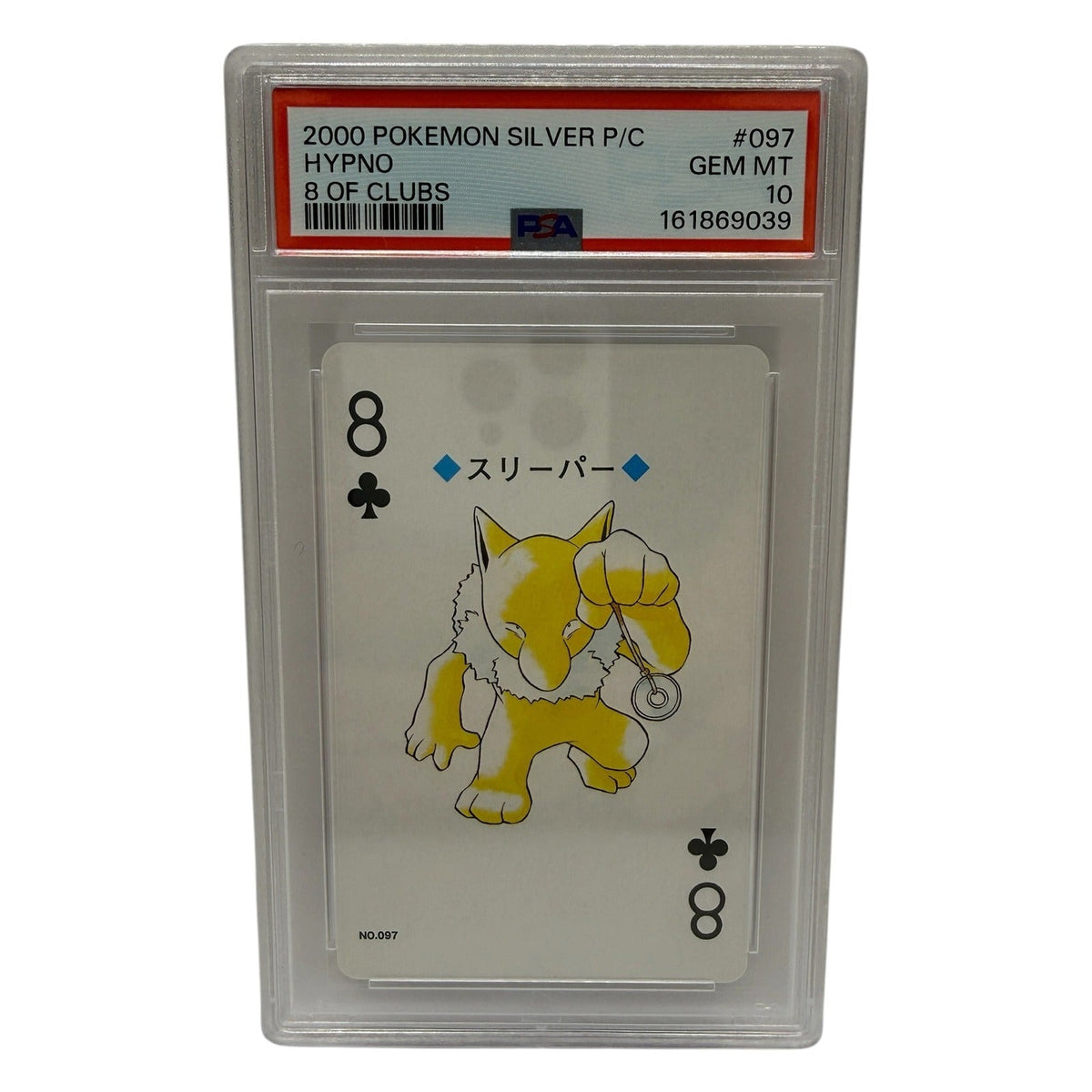 2000 Pokémon Silver Playing Cards Hypno 8 of Clubs #097 PSA 10 GEM MINT