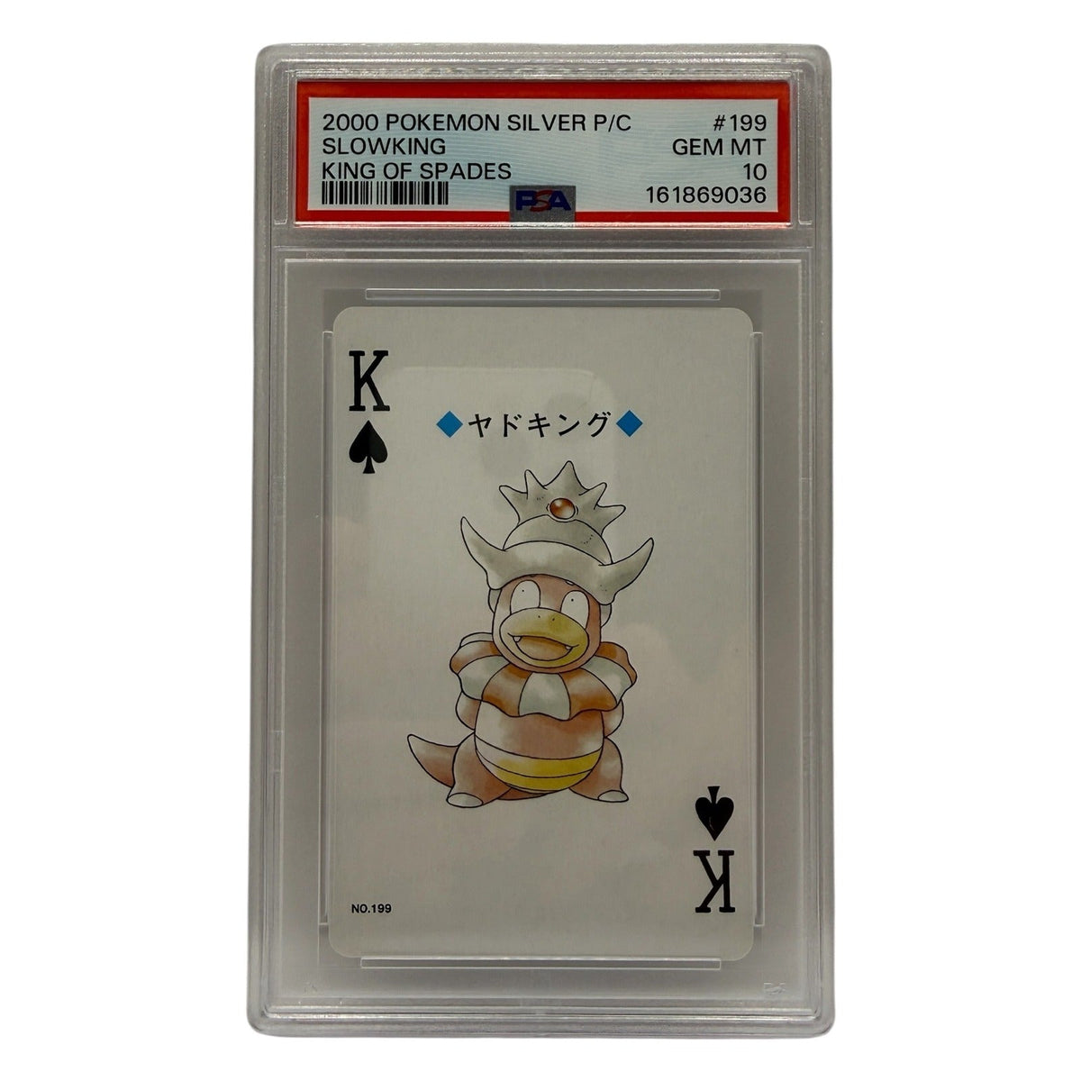 2000 Pokémon Silver Playing Cards Slowking King of Spades #199 PSA 10 GEM MINT